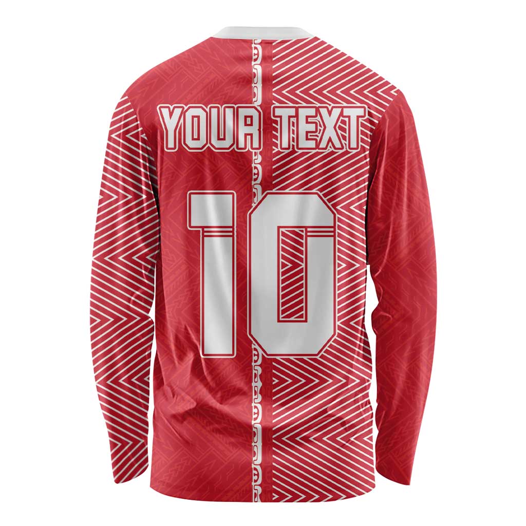 Custom Tahiti Football-Iron Warriors Long Sleeve Shirt LT03 - Polynesian Pride