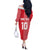 Custom Tahiti Football-Iron Warriors Off The Shoulder Long Sleeve Dress