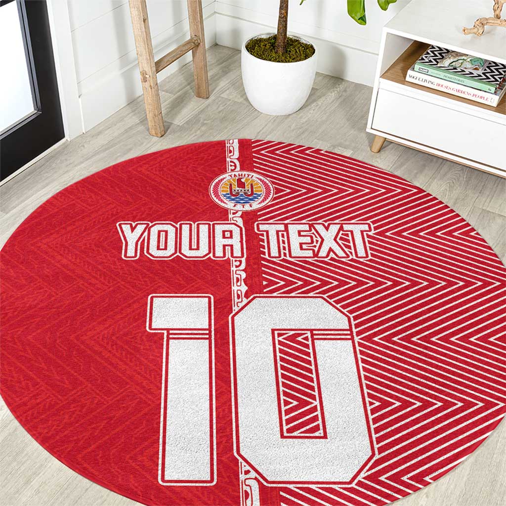 Custom Tahiti Football-Iron Warriors Round Carpet