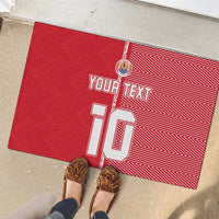 Custom Tahiti Football-Iron Warriors Rubber Doormat LT03 - Polynesian Pride