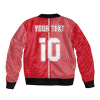 Custom Tahiti Football-Iron Warriors Sleeve Zip Bomber Jacket LT03 - Polynesian Pride