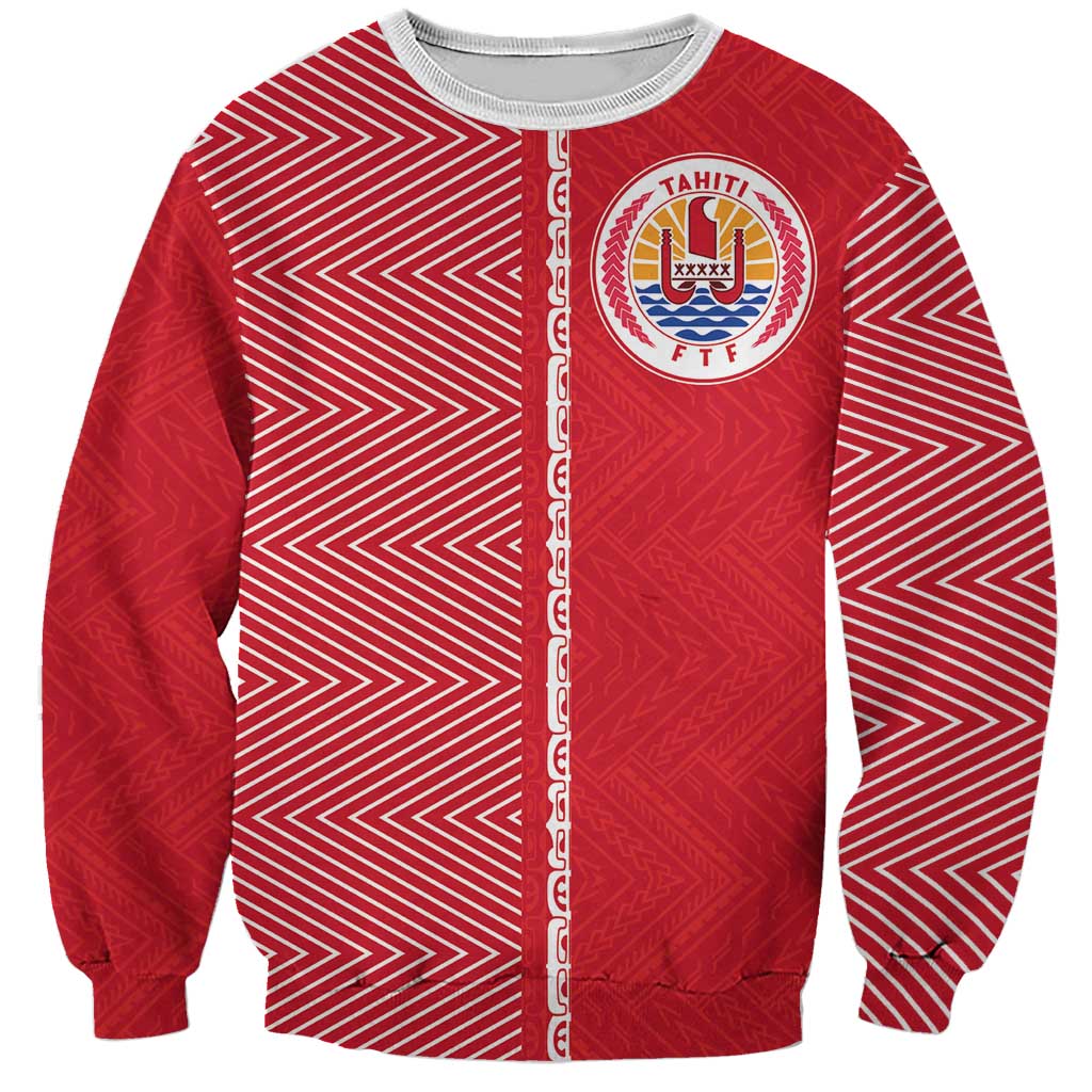 Custom Tahiti Football-Iron Warriors Sweatshirt LT03 Unisex Red - Polynesian Pride