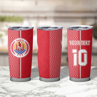 Custom Tahiti Football-Iron Warriors Tumbler Cup LT03 - Polynesian Pride
