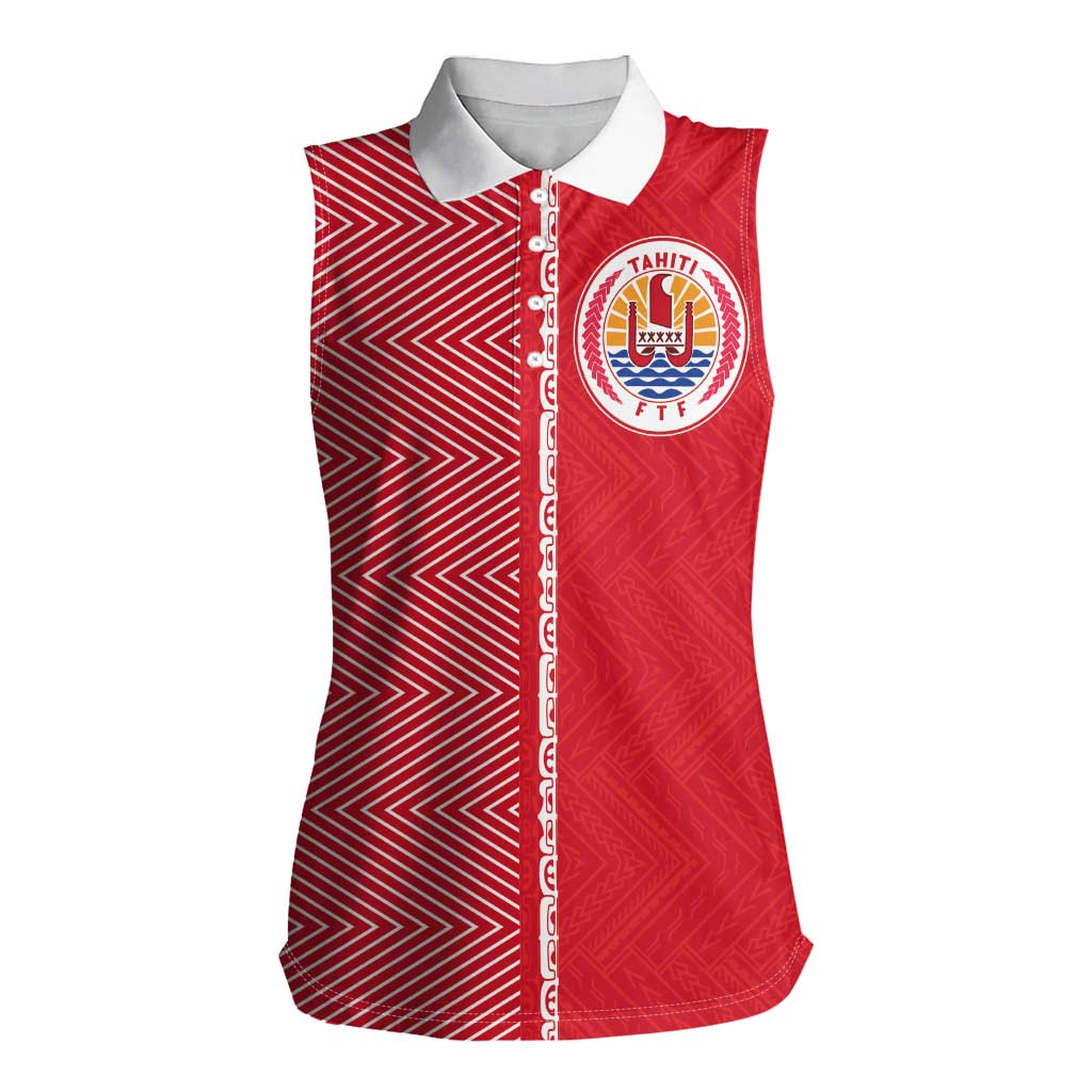 Custom Tahiti Football-Iron Warriors Women Sleeveless Polo Shirt