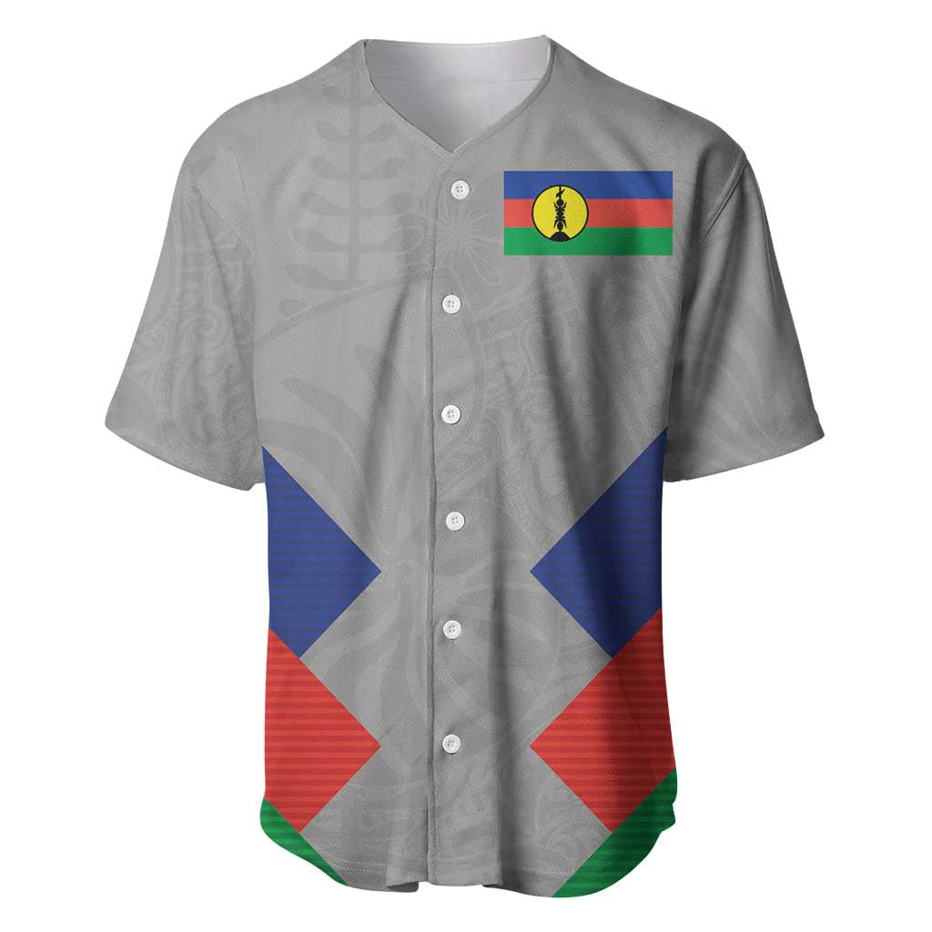 Custom New Caledonia-The Kagus Baseball Jersey LT03 Gray - Polynesian Pride