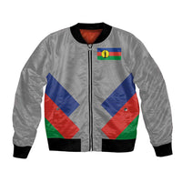 Custom New Caledonia-The Kagus Bomber Jacket LT03 Unisex Gray - Polynesian Pride