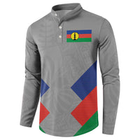 Custom New Caledonia-The Kagus Button Sweatshirt LT03 - Polynesian Pride