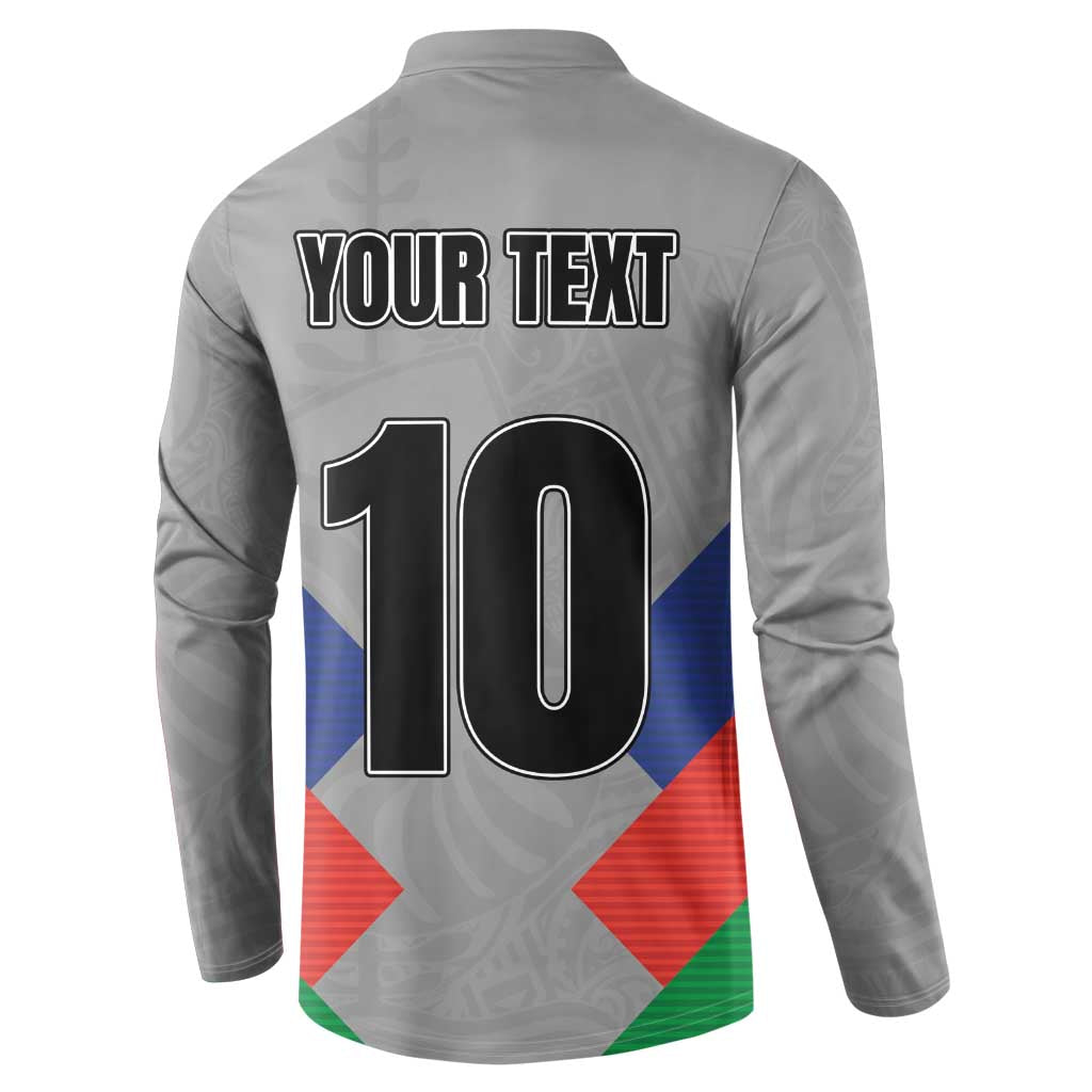 Custom New Caledonia-The Kagus Button Sweatshirt LT03 - Polynesian Pride