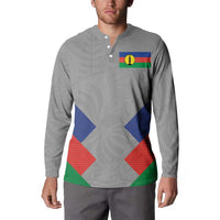 Custom New Caledonia-The Kagus Button Sweatshirt LT03 - Polynesian Pride