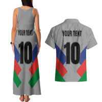 Custom New Caledonia-The Kagus Couples Matching Tank Maxi Dress and Hawaiian Shirt LT03 - Polynesian Pride