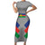 Custom New Caledonia-The Kagus Family Matching Short Sleeve Bodycon Dress and Hawaiian Shirt