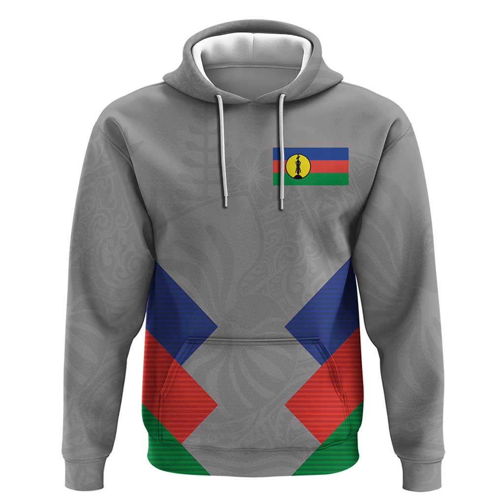 Custom New Caledonia-The Kagus Hoodie LT03 Pullover Hoodie Gray - Polynesian Pride