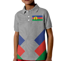 Custom New Caledonia-The Kagus Kid Polo Shirt LT03 Kid Gray - Polynesian Pride