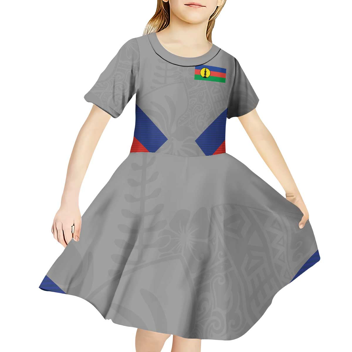 Custom New Caledonia-The Kagus Kid Short Sleeve Dress LT03 - Polynesian Pride