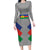 Custom New Caledonia-The Kagus Long Sleeve Bodycon Dress