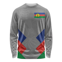 Custom New Caledonia-The Kagus Long Sleeve Shirt LT03 Unisex Gray - Polynesian Pride