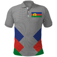 Custom New Caledonia-The Kagus Polo Shirt LT03 Gray - Polynesian Pride