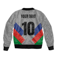 Custom New Caledonia-The Kagus Sleeve Zip Bomber Jacket LT03 - Polynesian Pride