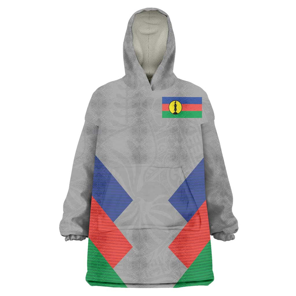 Custom New Caledonia-The Kagus Wearable Blanket Hoodie LT03 One Size Gray - Polynesian Pride