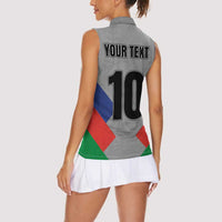 Custom New Caledonia-The Kagus Women Sleeveless Polo Shirt LT03 - Polynesian Pride