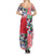 Hawaiian Floral Kakau Tropical Leaves-Sporty Style Family Matching Summer Maxi Dress and Hawaiian Shirt