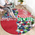 Hawaiian Floral Kakau Tropical Leaves-Sporty Style Round Carpet