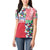 Hawaiian Floral Kakau Tropical Leaves-Sporty Style Women Polo Shirt