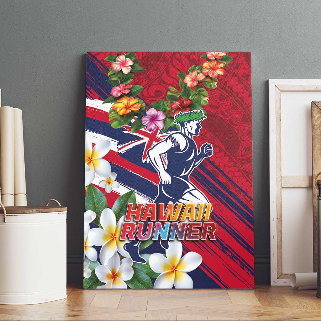Hawaii Runner-Kakau Art with Lei and Plumeria Canvas Wall Art LT03 - Polynesian Pride