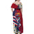 Hawaii Runner-Kakau Art with Lei and Plumeria Family Matching Off Shoulder Maxi Dress and Hawaiian Shirt