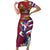 Hawaii Runner-Kakau Art with Lei and Plumeria Family Matching Short Sleeve Bodycon Dress and Hawaiian Shirt