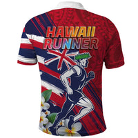 Hawaii Runner-Kakau Art with Lei and Plumeria Polo Shirt LT03 - Polynesian Pride