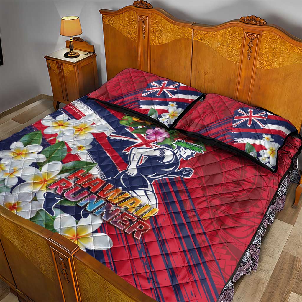 Hawaii Runner-Kakau Art with Lei and Plumeria Quilt Bed Set LT03 - Polynesian Pride