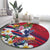 Hawaii Runner-Kakau Art with Lei and Plumeria Round Carpet