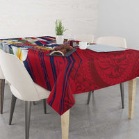 Hawaii Runner-Kakau Art with Lei and Plumeria Tablecloth LT03 - Polynesian Pride