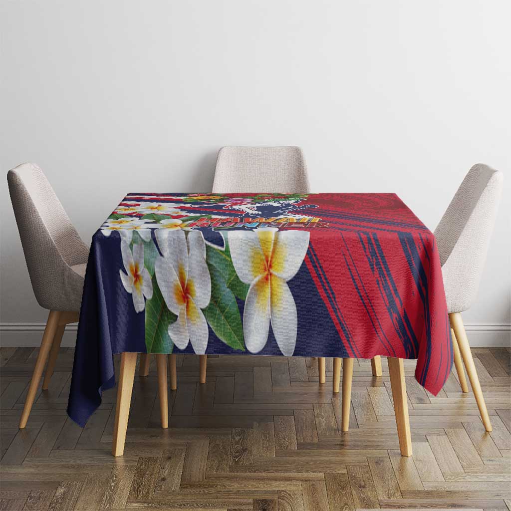 Hawaii Runner-Kakau Art with Lei and Plumeria Tablecloth LT03 - Polynesian Pride
