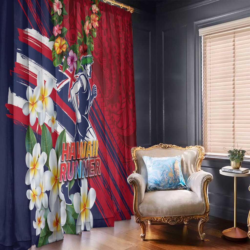 Hawaii Runner-Kakau Art with Lei and Plumeria Window Curtain LT03 - Polynesian Pride