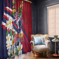 Hawaii Runner-Kakau Art with Lei and Plumeria Window Curtain LT03 - Polynesian Pride