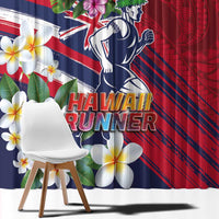 Hawaii Runner-Kakau Art with Lei and Plumeria Window Curtain LT03 - Polynesian Pride