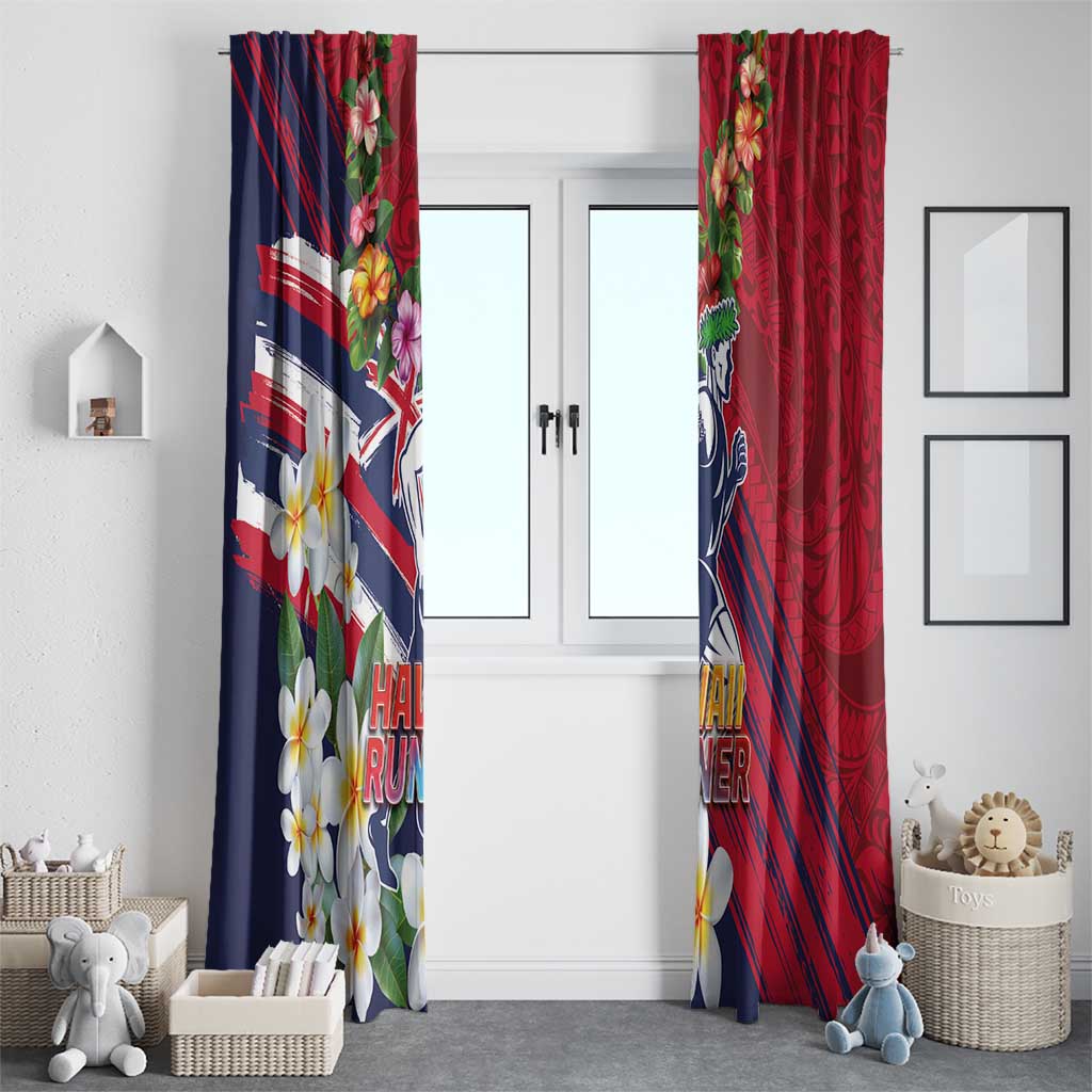 Hawaii Runner-Kakau Art with Lei and Plumeria Window Curtain LT03 - Polynesian Pride