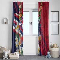 Hawaii Runner-Kakau Art with Lei and Plumeria Window Curtain LT03 - Polynesian Pride