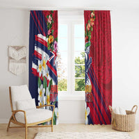 Hawaii Runner-Kakau Art with Lei and Plumeria Window Curtain LT03 - Polynesian Pride