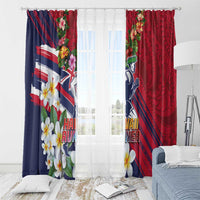 Hawaii Runner-Kakau Art with Lei and Plumeria Window Curtain LT03 - Polynesian Pride