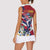 Hawaii Runner-Kakau Art with Lei and Plumeria Women Sleeveless Polo Shirt