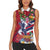 Hawaii Runner-Kakau Art with Lei and Plumeria Women Sleeveless Polo Shirt