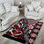 Aotearoa Maori Moko Art with Taniko Half Style Area Rug