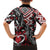 Aotearoa Maori Moko Art with Taniko Half Style Family Matching Long Sleeve Bodycon Dress and Hawaiian Shirt