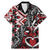 Aotearoa Maori Moko Art with Taniko Half Style Family Matching Mermaid Dress and Hawaiian Shirt