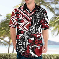 Aotearoa Maori Moko Art with Taniko Half Style Hawaiian Shirt LT03 - Polynesian Pride