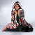 Aotearoa Maori Moko Art with Taniko Half Style Hooded Blanket