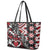 Aotearoa Maori Moko Art with Taniko Half Style Leather Tote Bag